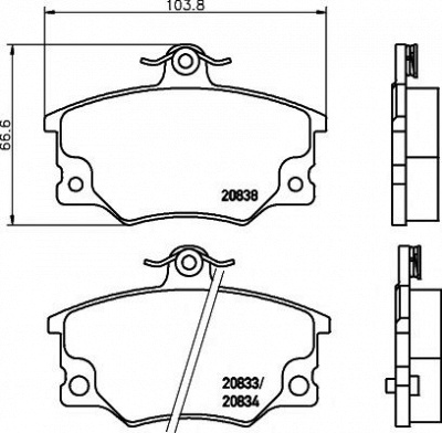 HELLA PAGID 8db355005961 -  Комплект тормозных колодок, дисковый тормоз